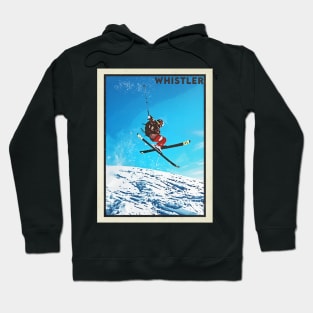 Whistler ski mountains retro vintage skiing 80's Hoodie